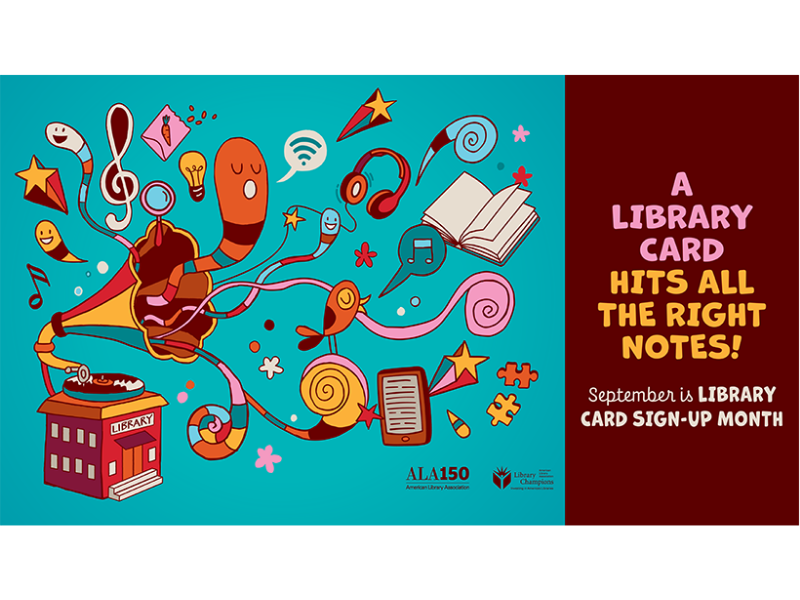 September is Library Card Signup Month promotion