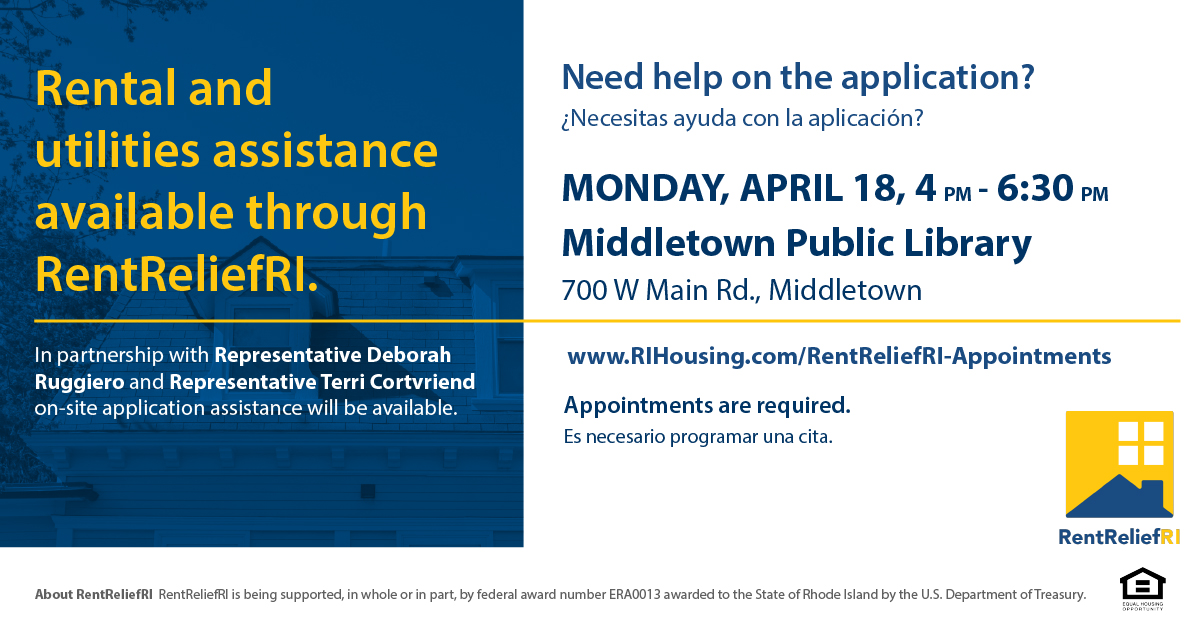 RI Housing Rent Relief Rhode Island Middletown Public Library